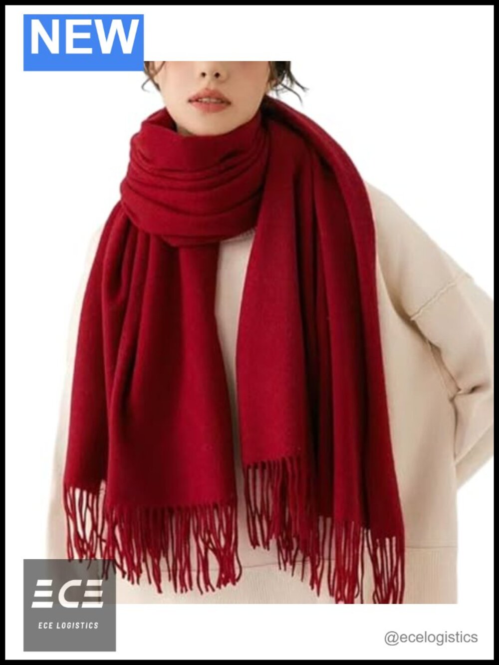 100% Baby Alpaca Wool Scarf Oversized Plaid Wrap Shawl Winter